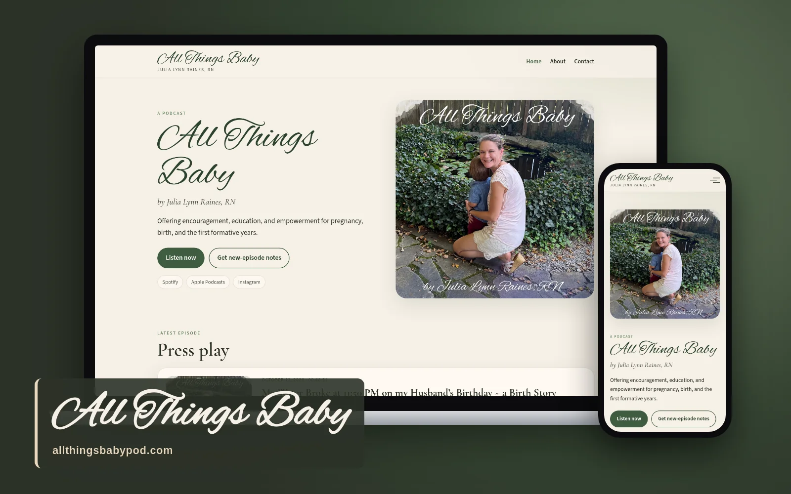 All Things Baby website